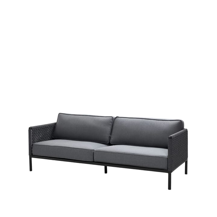 Encore 3-Sitzer Sofa - Cane-Line Airtouch Lava Grey/Dark Grey - Cane-line