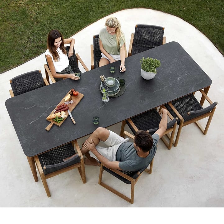 Endless Armlehnstuhl, Dark Grey, Teak Stativ Cane-line