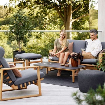 Endless Soft 2-Sitzer Sofa Teak - Cane-Line AirTouch Grey - Cane-line