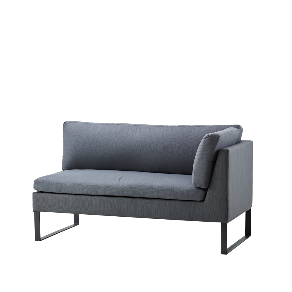 Cane-line Flex Modulsofa Grey, links, inkl. Kissen