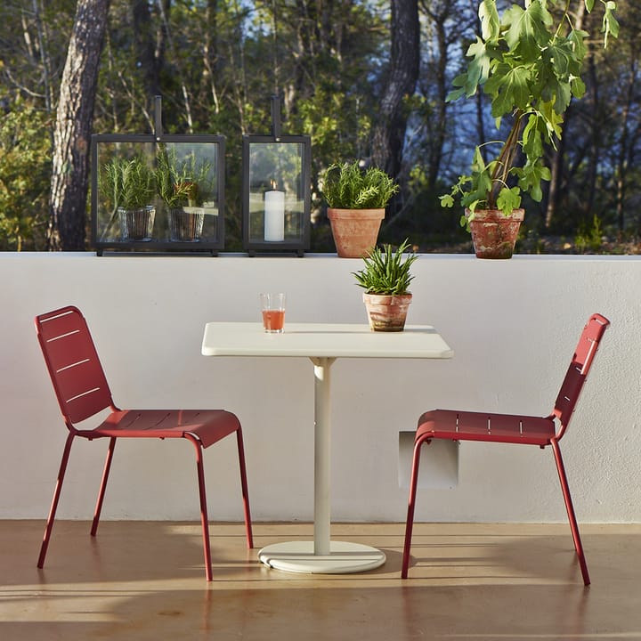 Go Café-Tisch Teak 72x72 cm, Lava Grey Stativ Cane-line