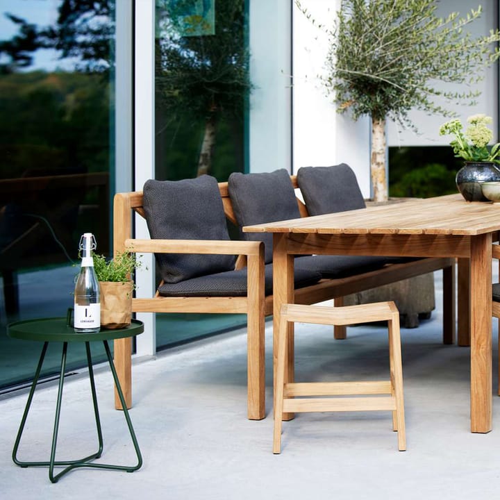 Grace 2-Sitzer Bank, Light Grey, Teak Cane-line