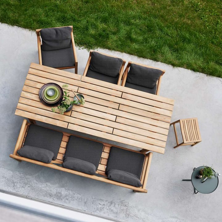 Grace 3-Sitzer Bank, Light Grey, Teak Cane-line