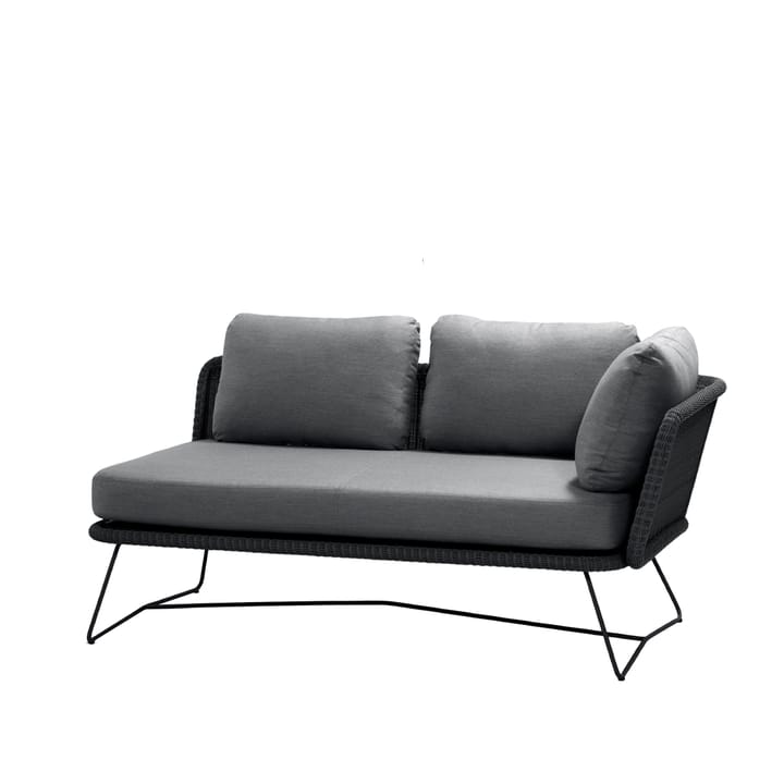 Horizon Modulsofa - Cane-Line Matt Grey-Links-Schwarz Stativ - Cane-line