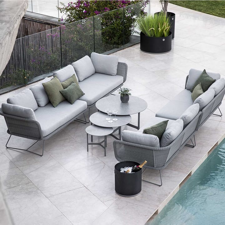 Horizon Modulsofa - Cane-Line Matt Light Grey, links - Cane-line