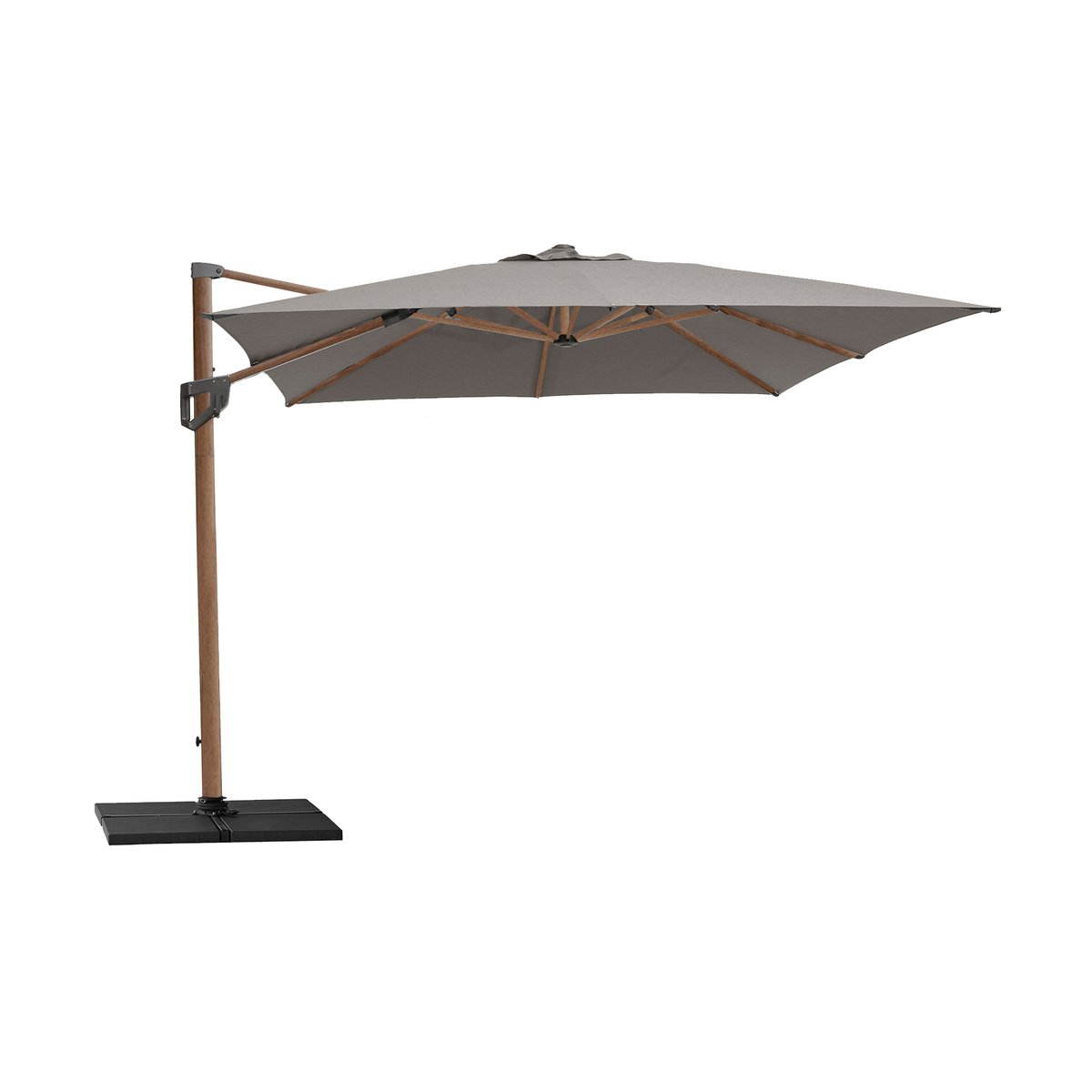 Cane-line Hyde luxe Sonnenschirm tilt 3x3 m Woodlook-Taupe