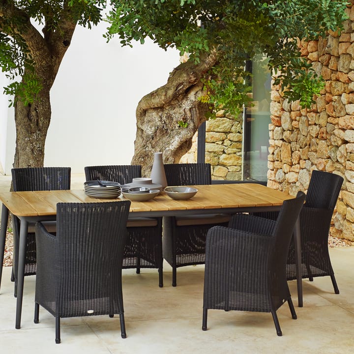 Kern Esstisch Teak 210x100x74 cm, Taupe stativ Cane-line