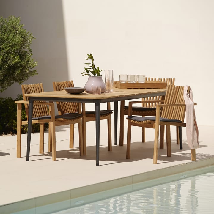 Kern Esstisch Teak 210x100x74 cm, Taupe stativ Cane-line