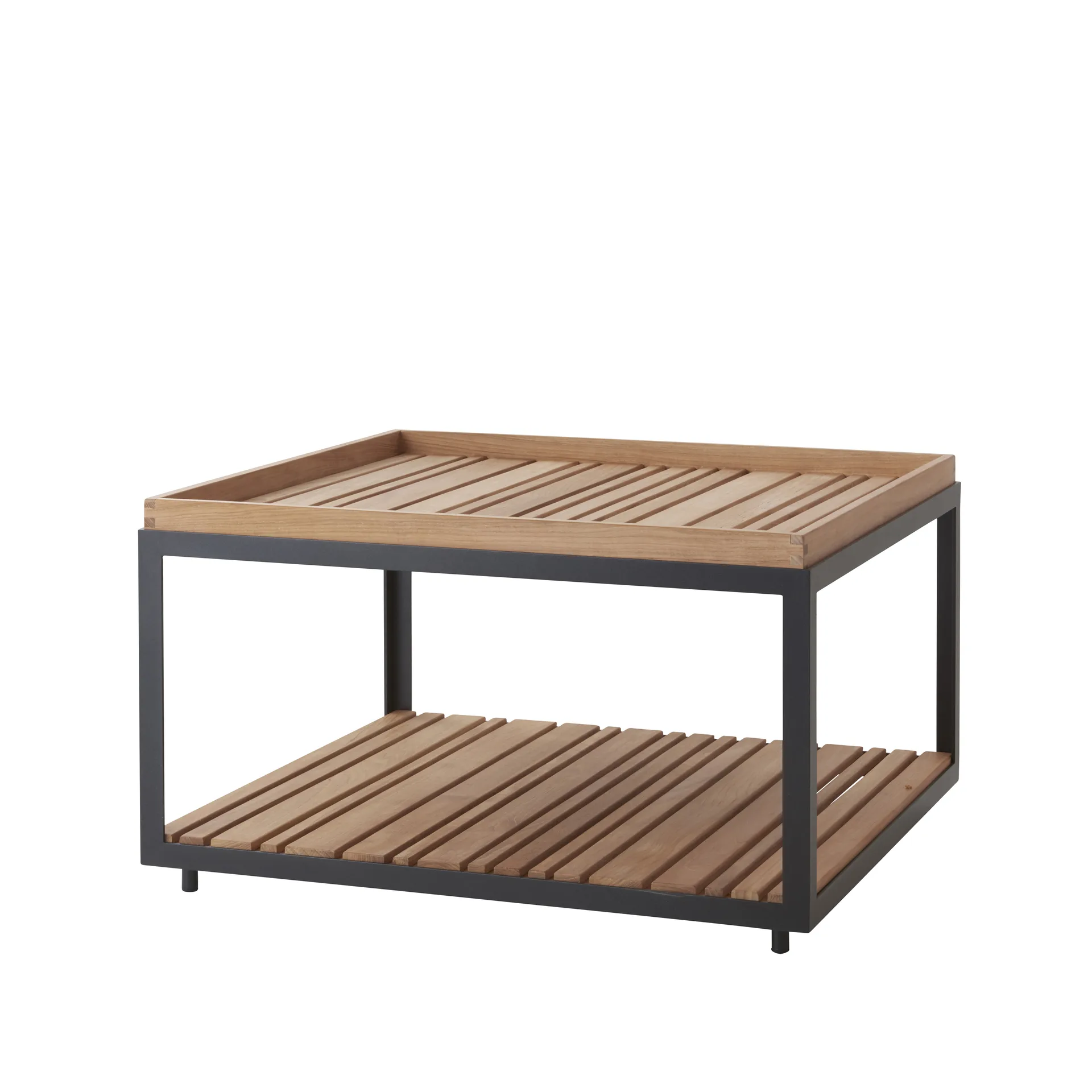 Level Couchtisch Teak 79x79 cm, Lava Grey Cane-line