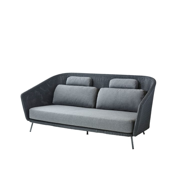 Mega 2-Sitzer Sofa - Graphic, graue Kissen - Cane-line