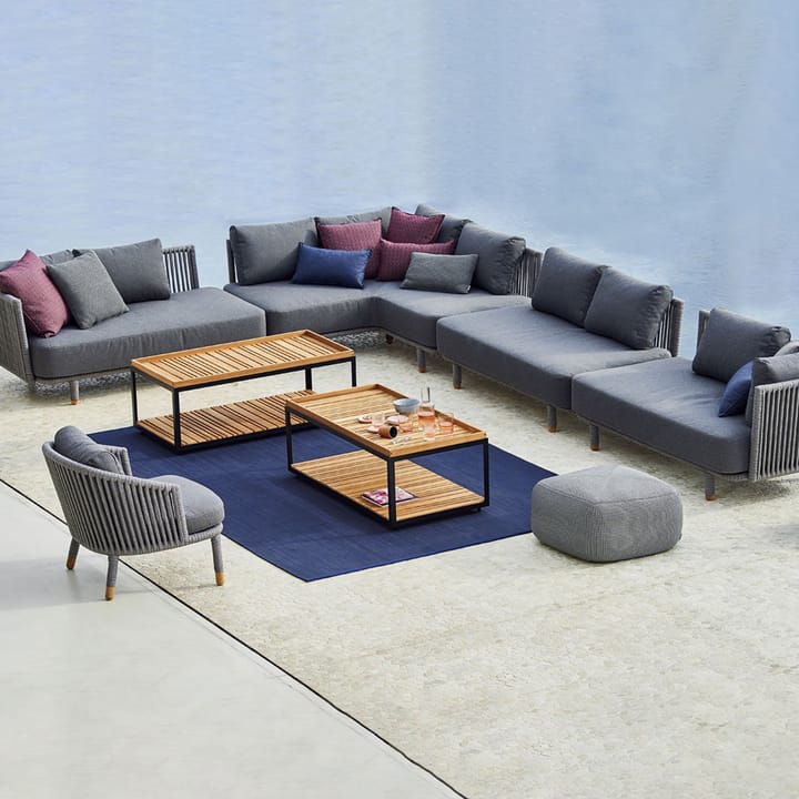 Momente Modulsofa, 2-Sitzer Grau, Mitte, Cane-Line Soft Rope Cane-line
