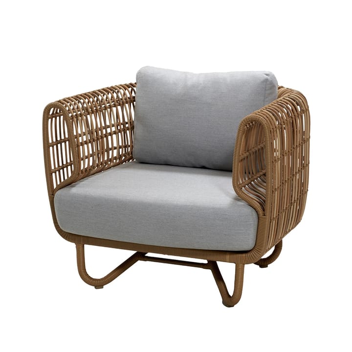 Nest Loungesessel Weave - Natural, Cane-Line Matt Light Grau - Cane-line