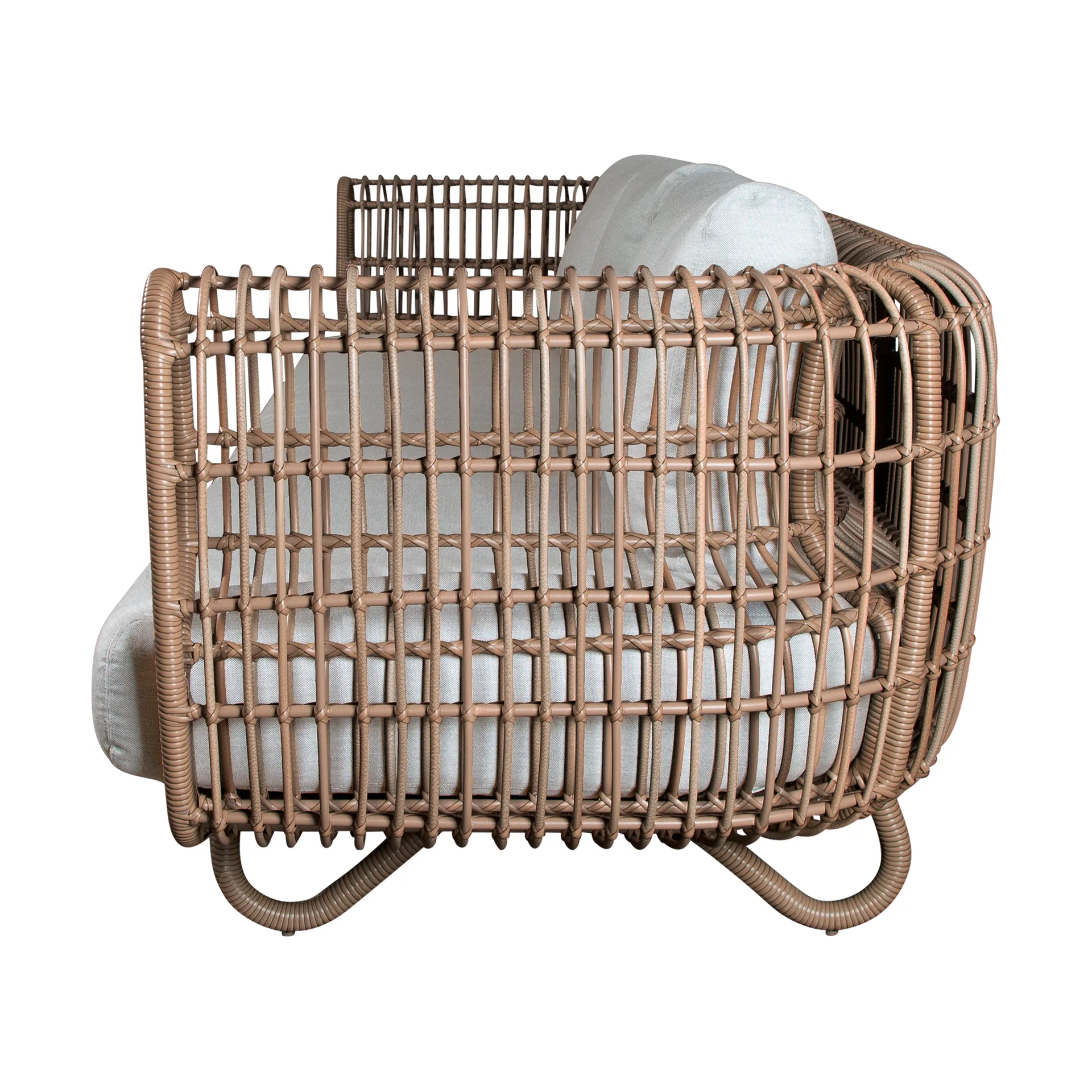 Nest Sofa 3-Sitzer Weave, Natural, Cane-Line Matt Light Grey Cane-line