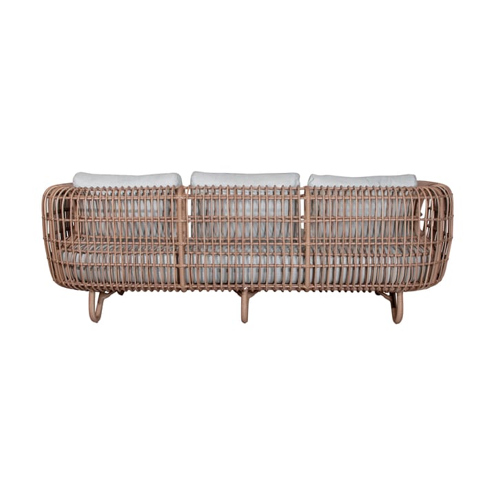 Nest Sofa 3-Sitzer Weave - Natural, Cane-Line Matt Light Grey - Cane-line