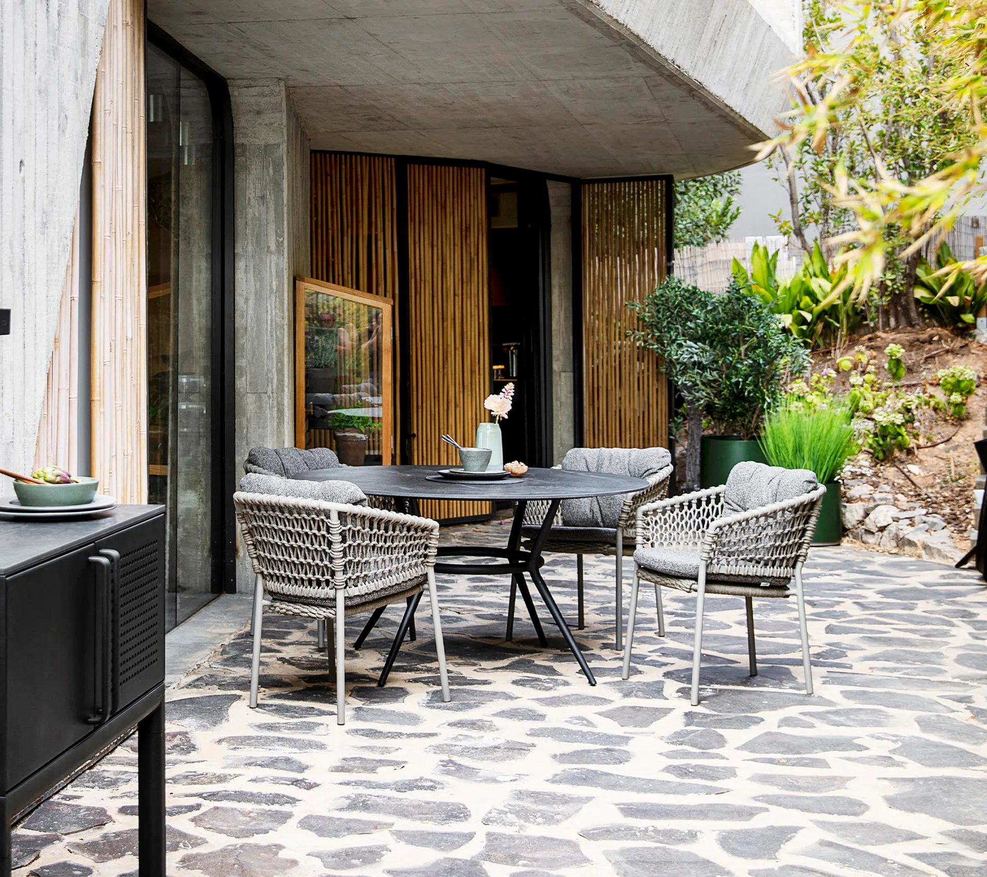 Ozean Armlehnstuhl Soft Rope, Taupe Cane-line