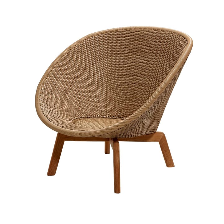 Peacock Weave Loungesessel - Natural, Beine aus Teak - Cane-line