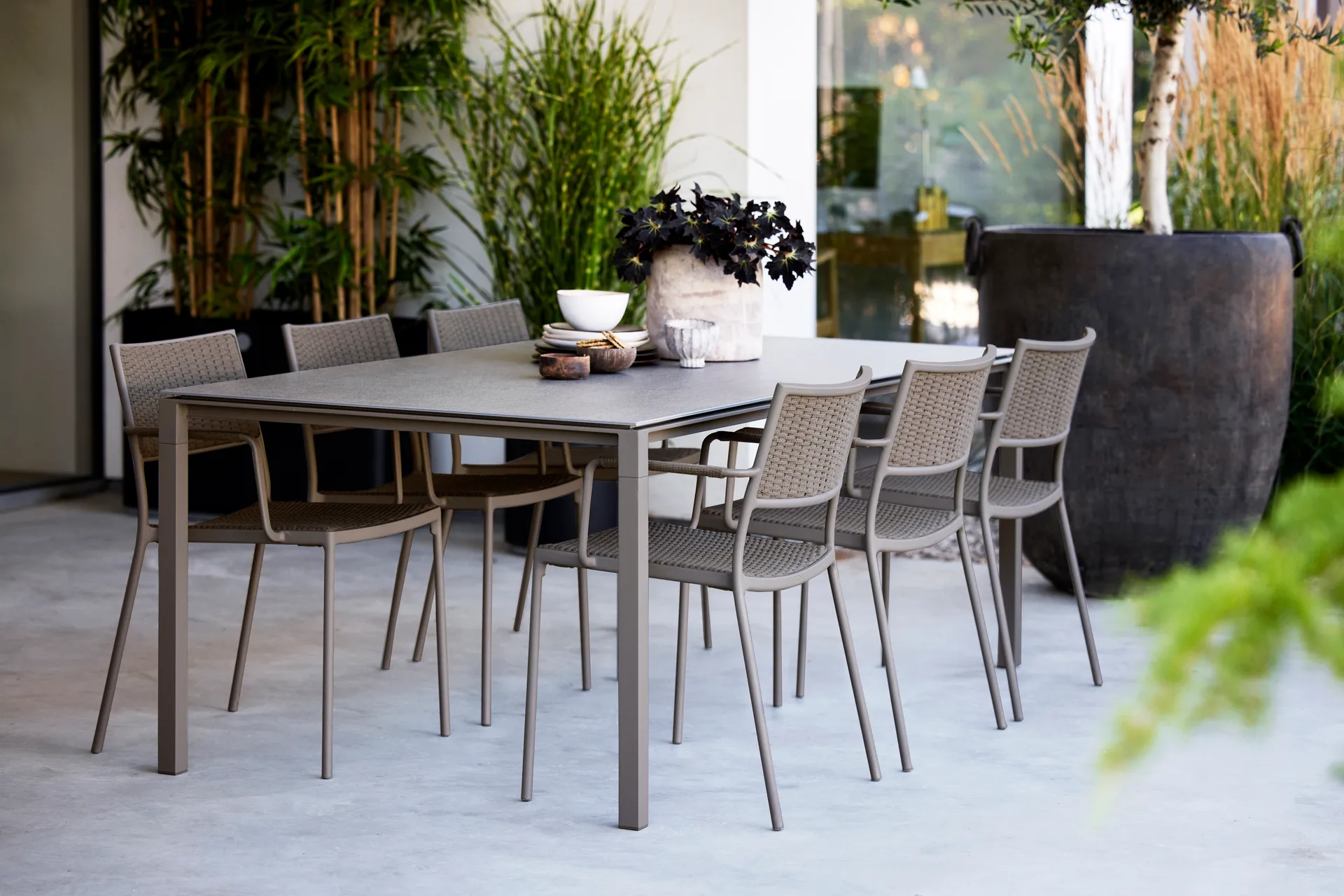 Pure Tisch 200x100 cm Basalt Grau-Taupe,  Cane-line