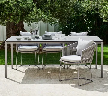 Pure Tisch 200x100 cm Basalt Grau-Taupe - Cane-line
