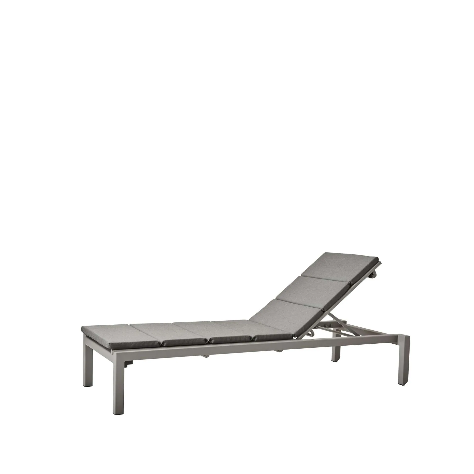 Relax Sonnenliege, Sunbrella Matt light Grey, inkl graues Kissen Cane-line