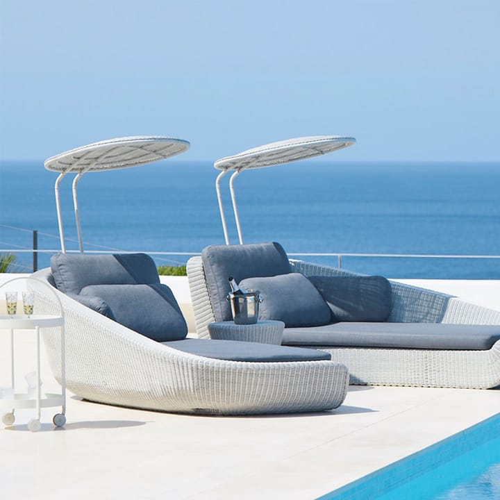 Savannah Récamiere, White Grey, links Cane-line