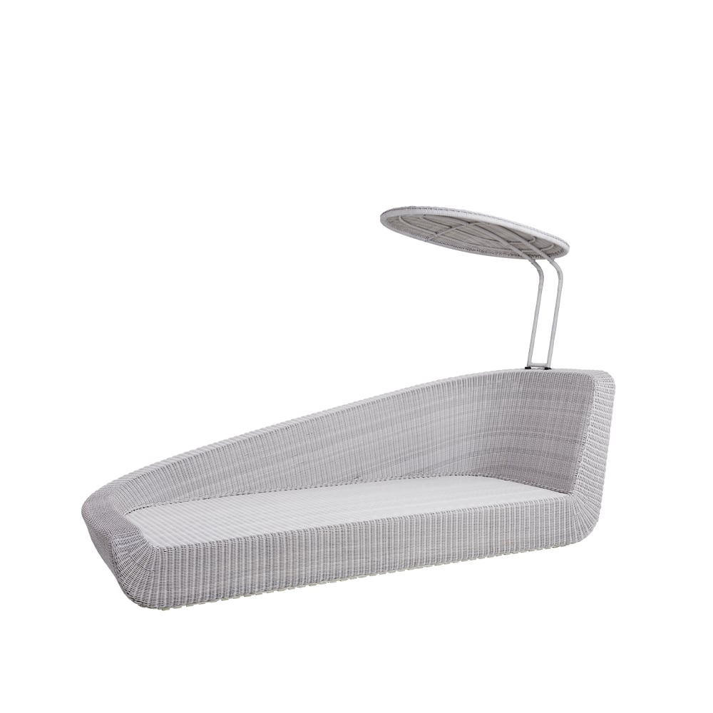 Cane-line Savannah Récamiere White Grey, rechts | Skandinavisches Design | Weiß