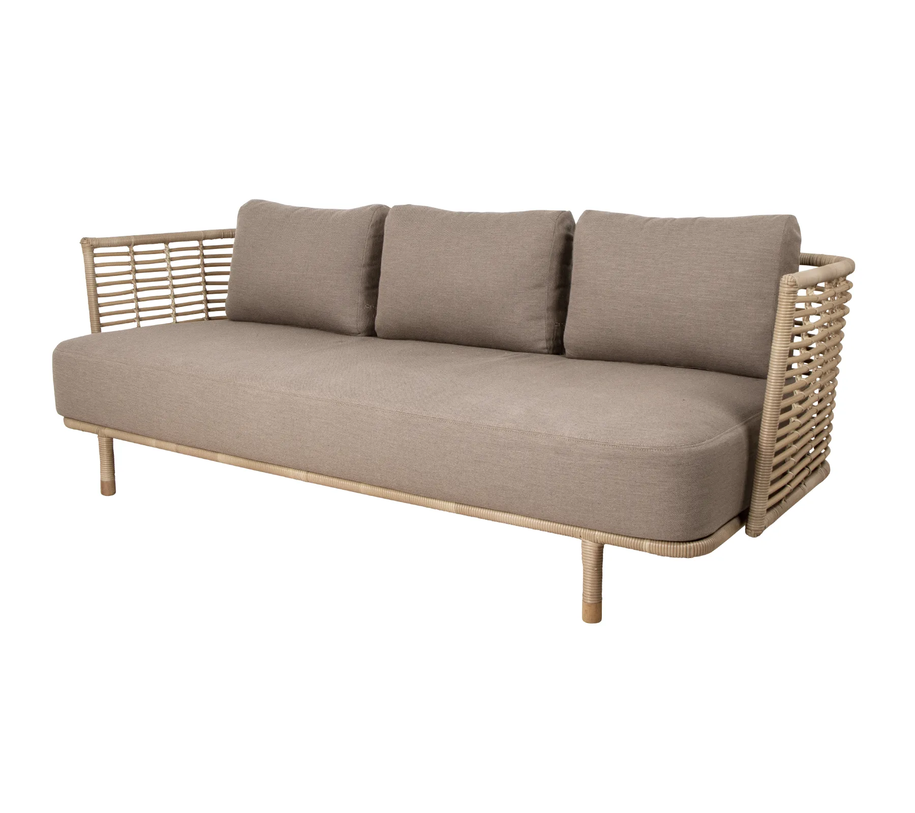 Sense Sofa 3-Sitzer Weave, AirTouch Taupe Cane-line