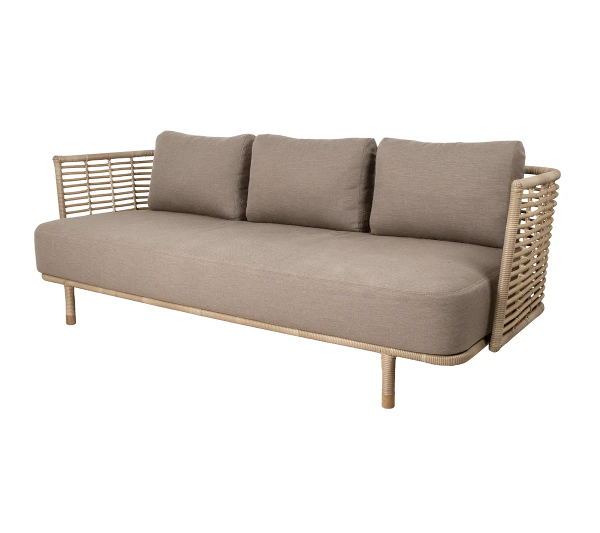 Cane-line Sense Sofa 3-Sitzer Weave AirTouch Taupe
