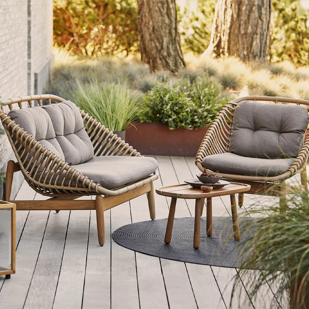String Lounge-Sessel, Cane-Line Airtouch Taupe-Teak Cane-line
