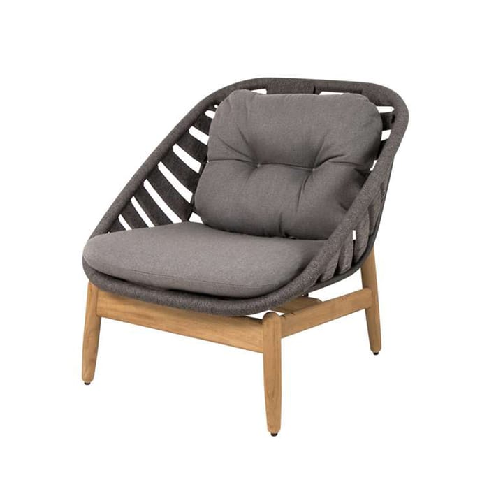 Strington Lounge-Sessel - Cane-Line Airtouch Dark Grey-Teak - Cane-line