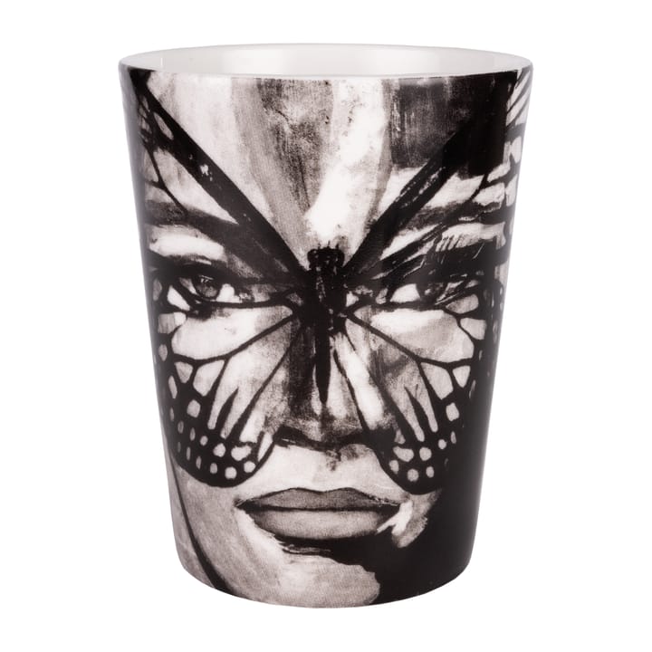 Golden Butterfly Tasse 35 cl - Black-white - Carolina Gynning