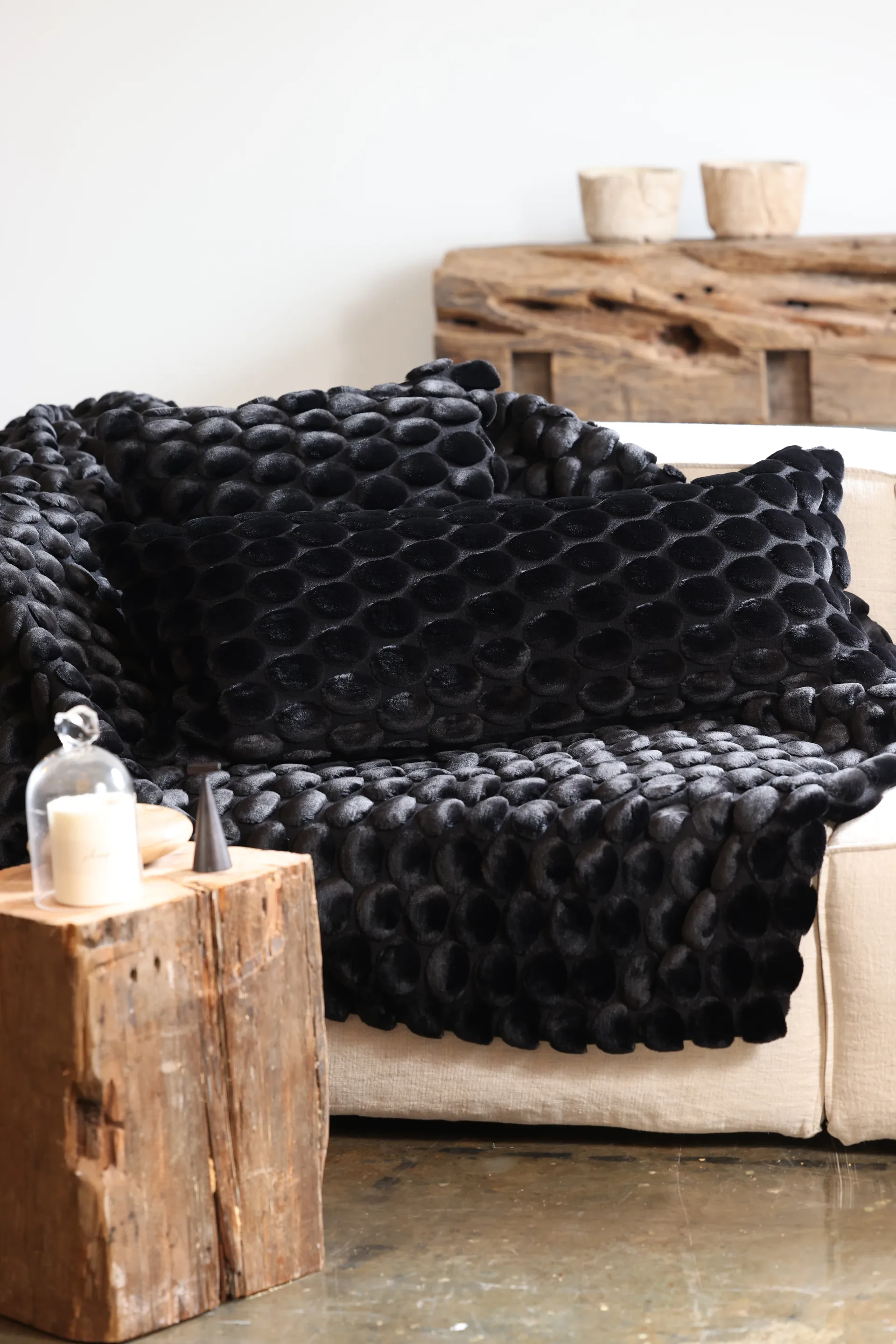 Egg Collection Decke 170x130 cm, Schwarz Ceannis