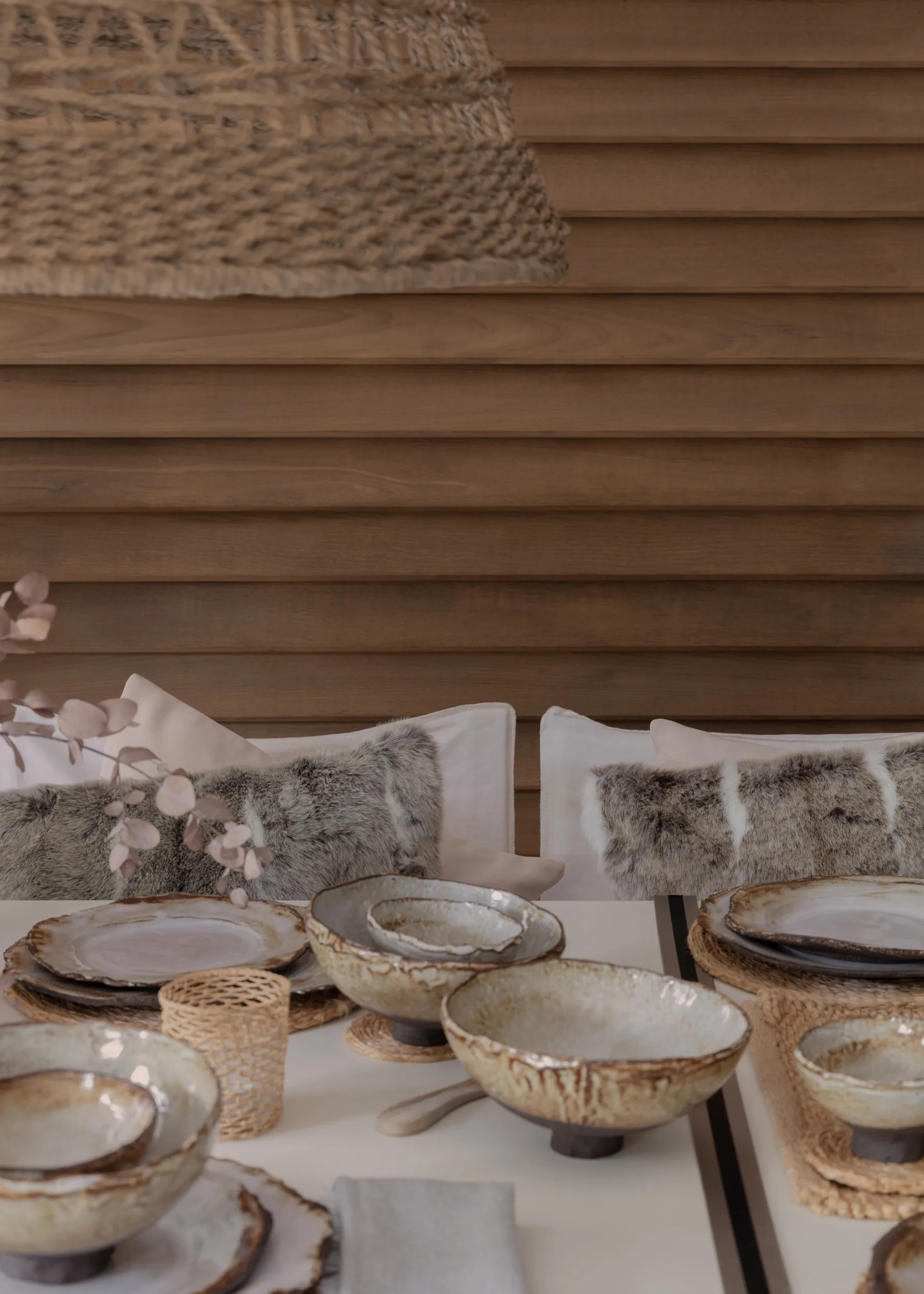 Spring Deer Kissenbezug 50x50 cm, Natural Ceannis