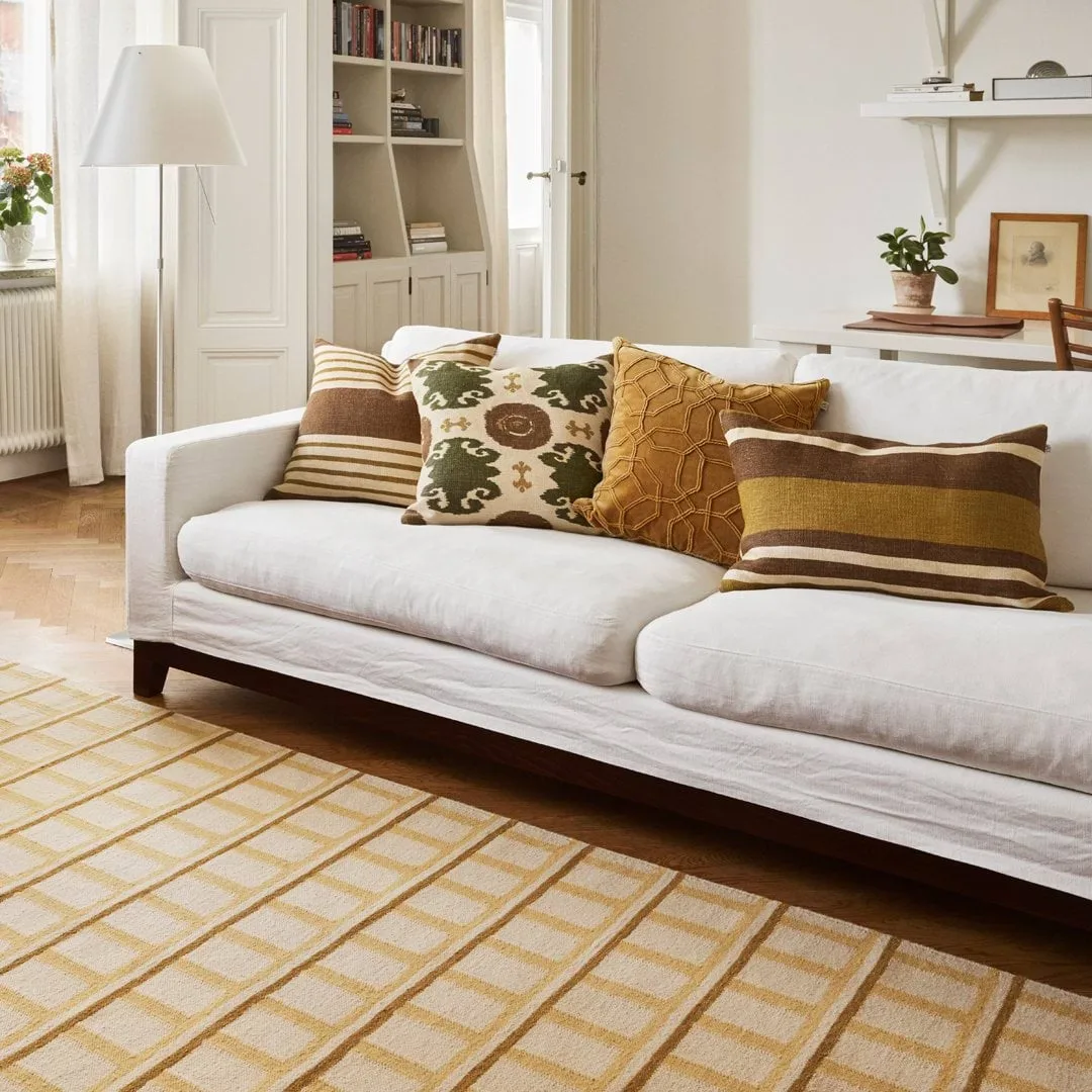 Aria Kissenbezug, Taupe-Masala Yellow, 50x50 cm Chhatwal & Jonsson