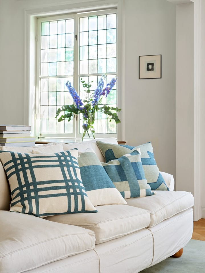 Benaras Kissenbezug 40x60 cm, Heaven blue-aqua-palace blue Chhatwal & Jonsson