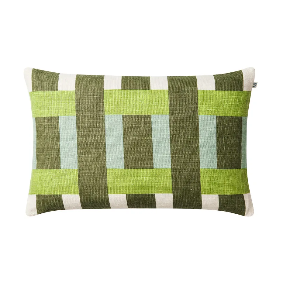 Benaras Kissenbezug, Cactus green-lime-aqua, 40x60 cm Chhatwal & Jonsson