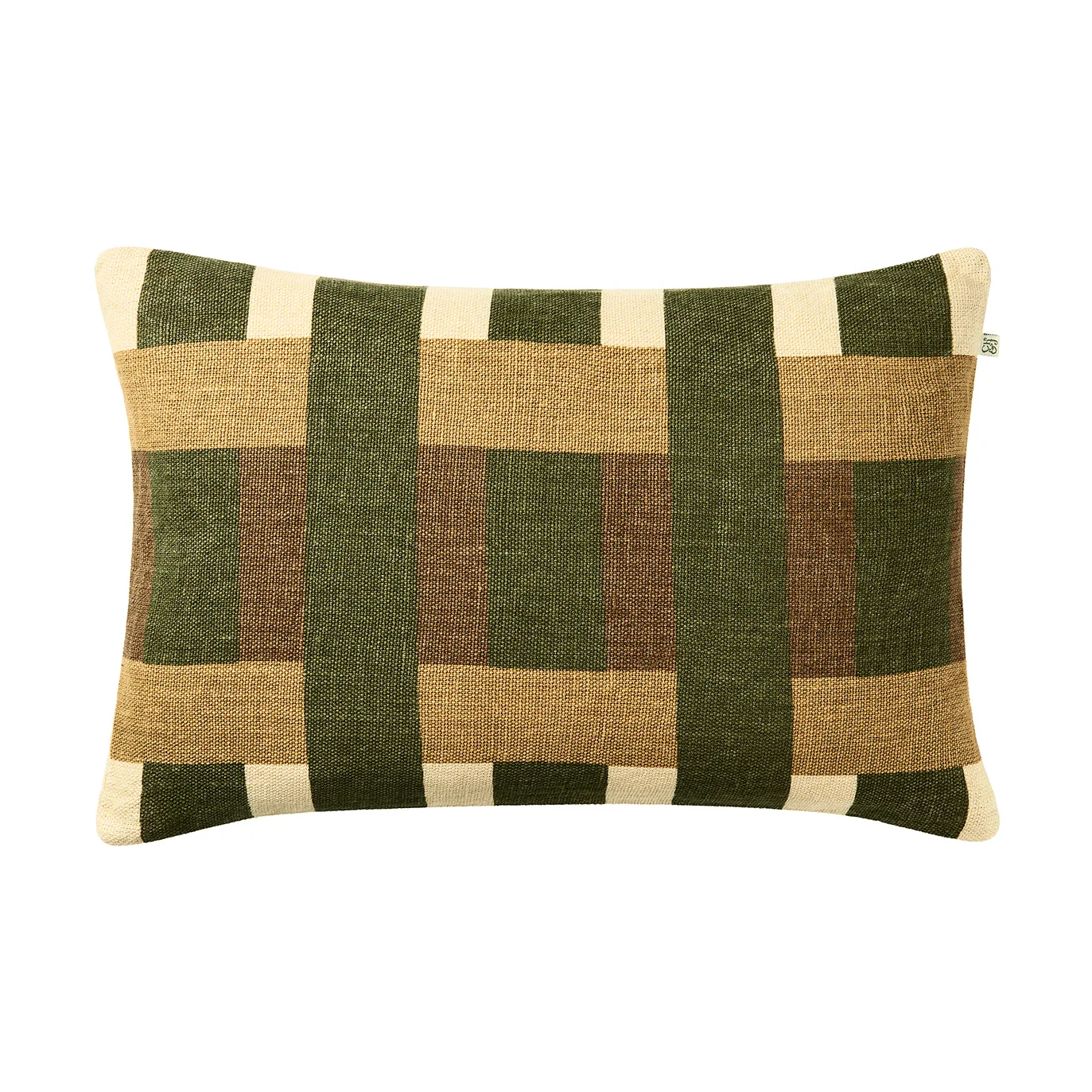 Benaras Kissenbezug, Cactus Green-Taupe-Khaki, 40x60 cm Chhatwal & Jonsson