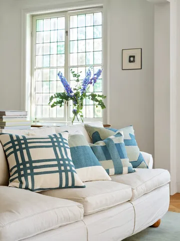 Benaras Kissenbezug - Heaven blue-aqua-palace blue, 40x60 cm - Chhatwal & Jonsson