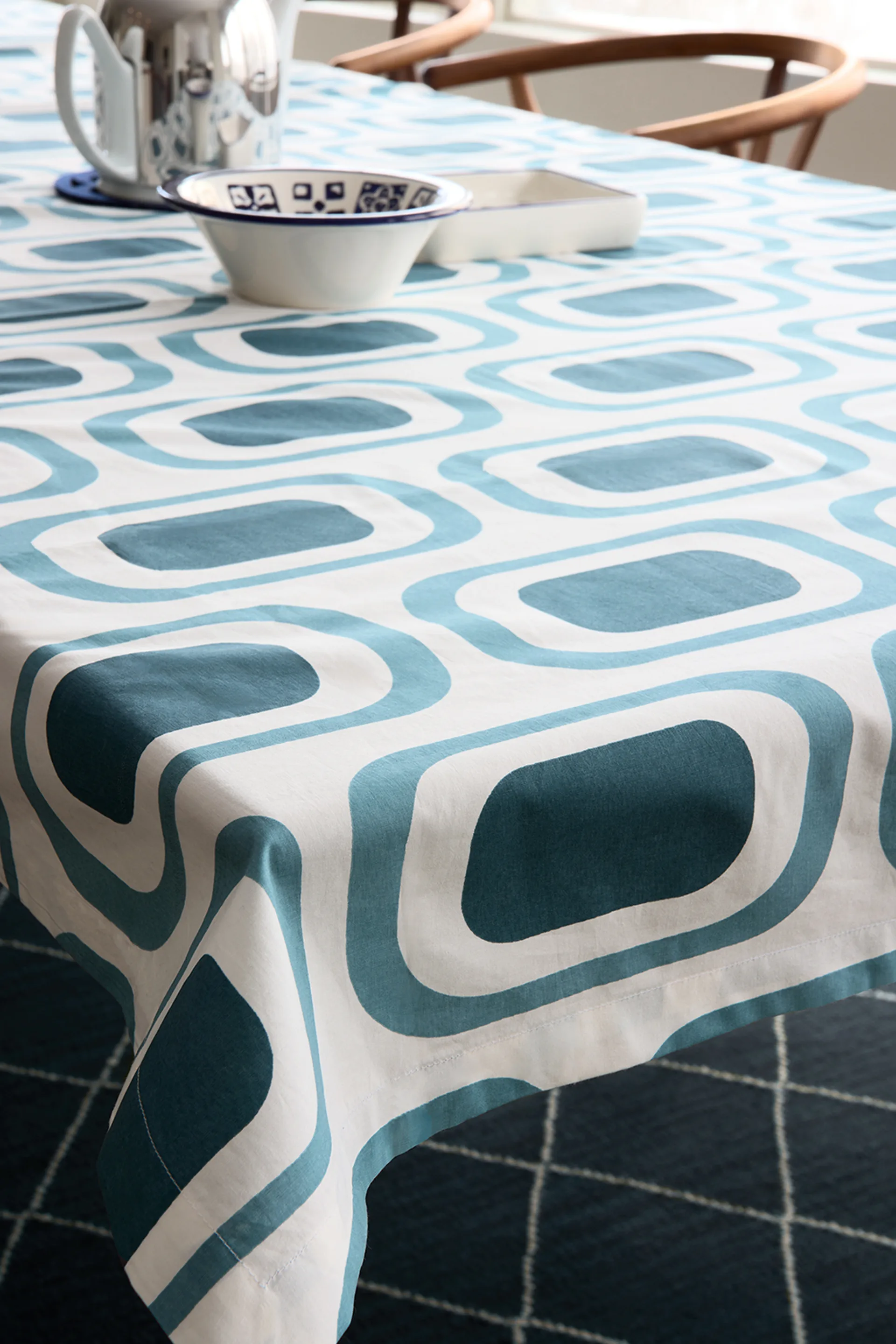 Berar Tischtuch 150 x 250cm, Heaven blue-palace blue Chhatwal & Jonsson
