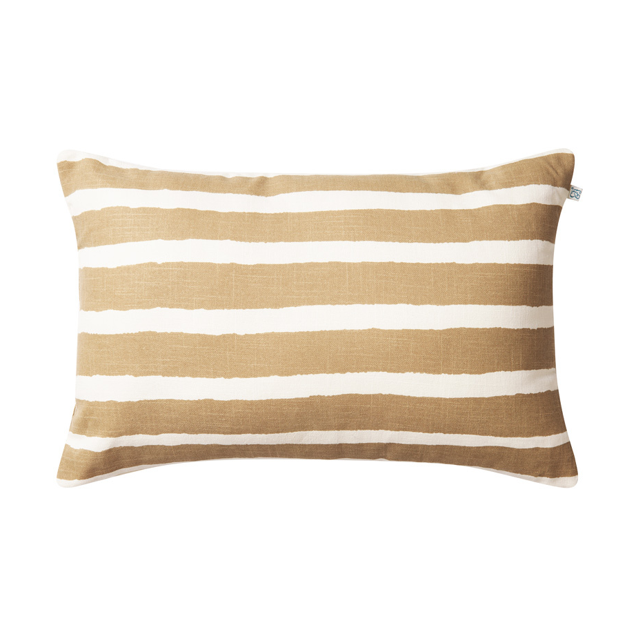 Chhatwal & Jonsson Block Stripe Outdoor-Kissen 40x60 cm Beige-off white