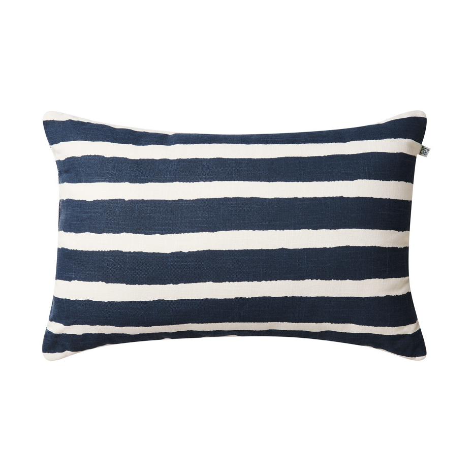 Chhatwal & Jonsson Block Stripe Outdoor-Kissen 40x60 cm Blue-off white