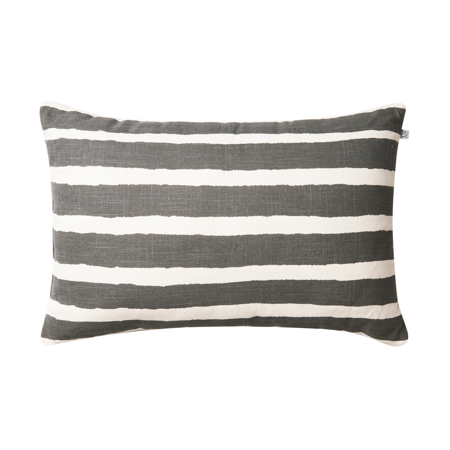 Chhatwal & Jonsson Block Stripe Outdoor-Kissen 40x60 cm Grey-off white