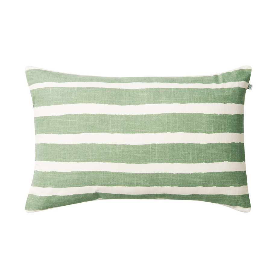 Chhatwal & Jonsson Block Stripe Outdoor-Kissen 40x60 cm Sage-off white