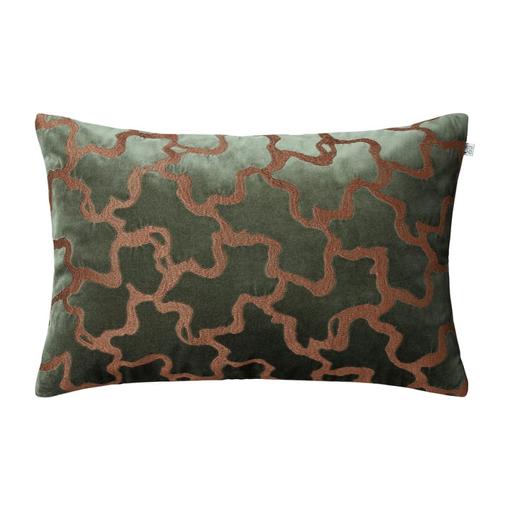 Chand Kissenbezug 40 x 60cm - Forest green-cognac - Chhatwal & Jonsson