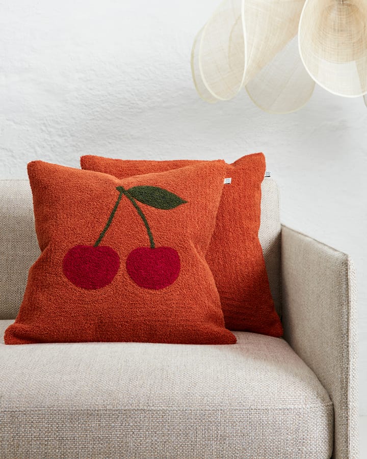 Cherry Kissenbezug 50x50 cm - Apricot orange-red-green - Chhatwal & Jonsson