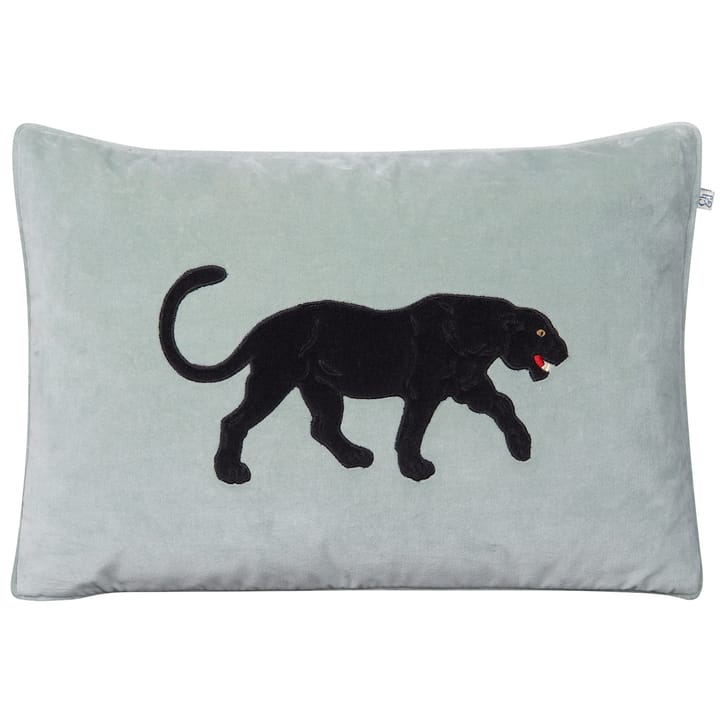 Embroidered Black Panther Kissenbezug 40 x 60cm - Aqua - Chhatwal & Jonsson