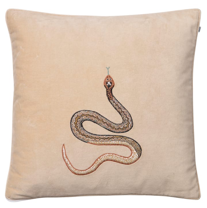 Embroidered Cobra Kissenbezug 50 x 50cm - Beige - Chhatwal & Jonsson