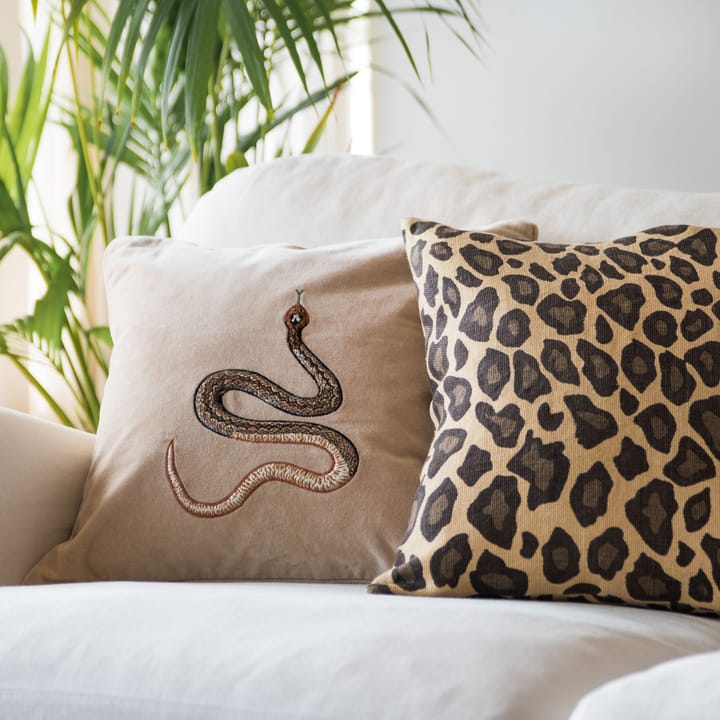 Embroidered Cobra Kissenbezug 50 x 50cm - Beige - Chhatwal & Jonsson