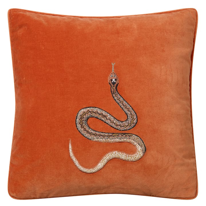 Embroidered Cobra Kissenbezug 50 x 50cm - Orange - Chhatwal & Jonsson