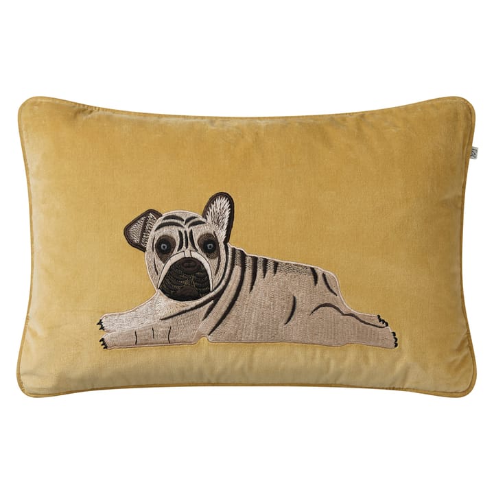 Embroidered Puppy Kissenbezug 40 x 60cm - Spicy yellow - Chhatwal & Jonsson