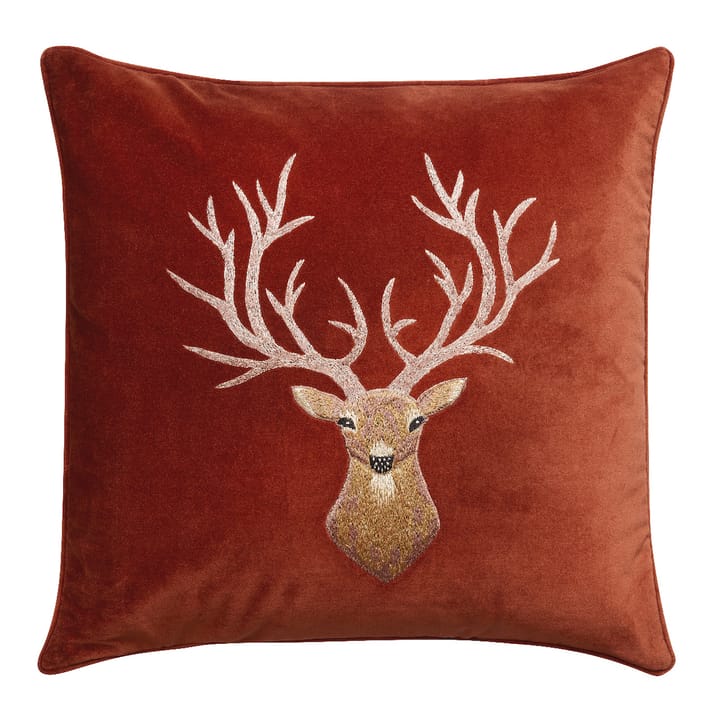 Embroidered Reindeer Kissenbezug 50 x 50 cm - Rust - Chhatwal & Jonsson